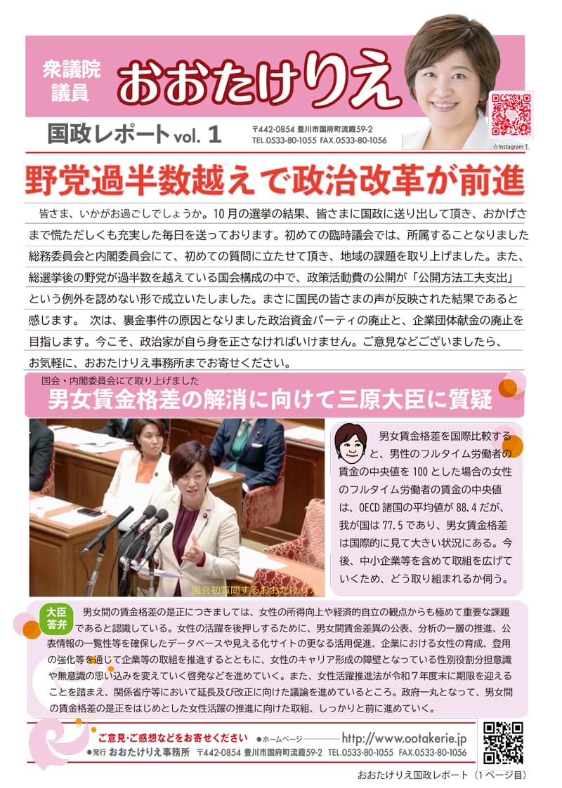 国政レポート vol.1